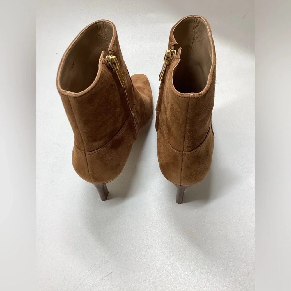 Veronica Beard Kelby Kitten Heel Boots In Brown Size 8.5